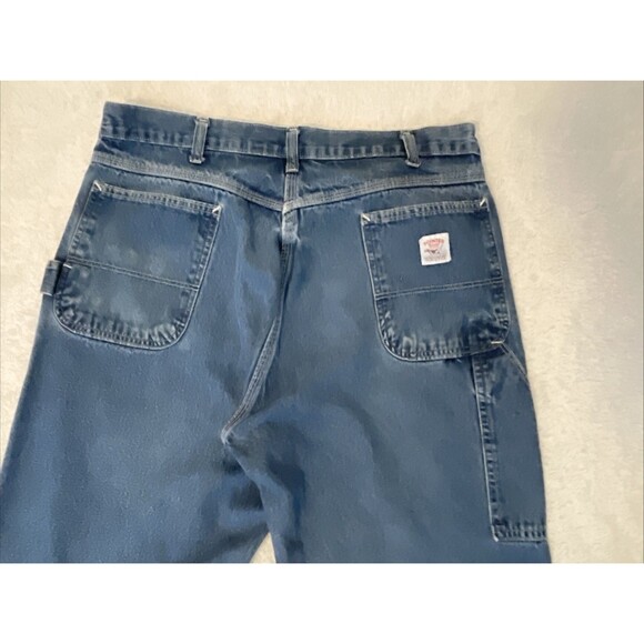 Vintage Pointer Brand Jeans Mens 36x34 Work Heavy Cotton Denim Blue Made in USA - Picture 13 of 14